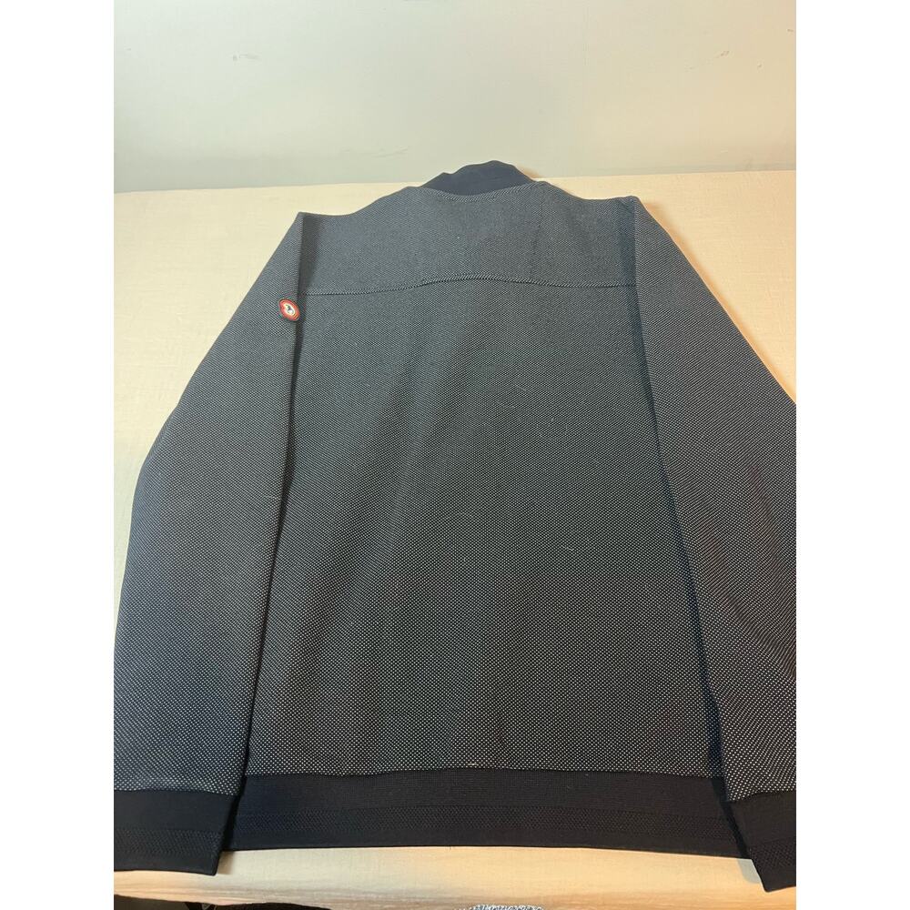 Benson & Cherry European Cotton Bomber Jacket Sweater Mens Size L Dark Blue - Picture 3 of 6
